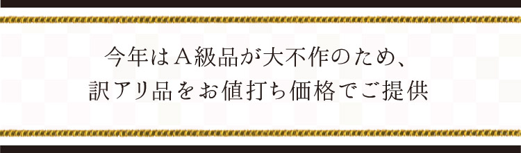 「訳アリ品をお値打ち価格でご提供」