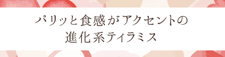 パリッと食感がアクセントの進化系ティラミス