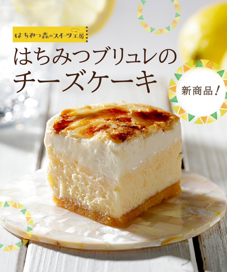 はちみつブリュレのチーズケーキ はちみつ専門店 秋田屋